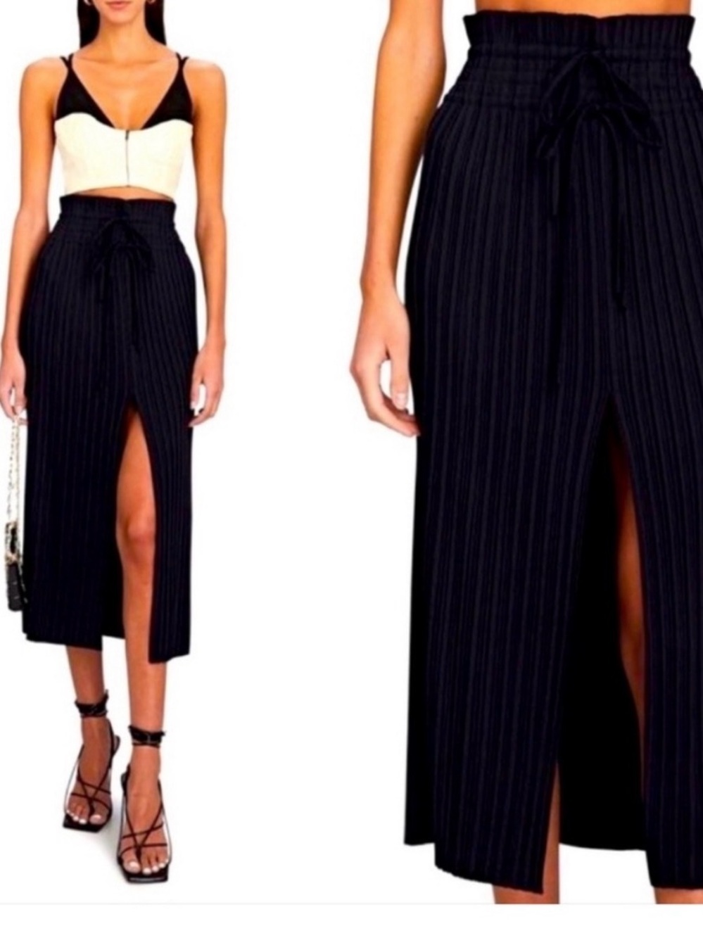 ALC Stella Midi Skirt in Black